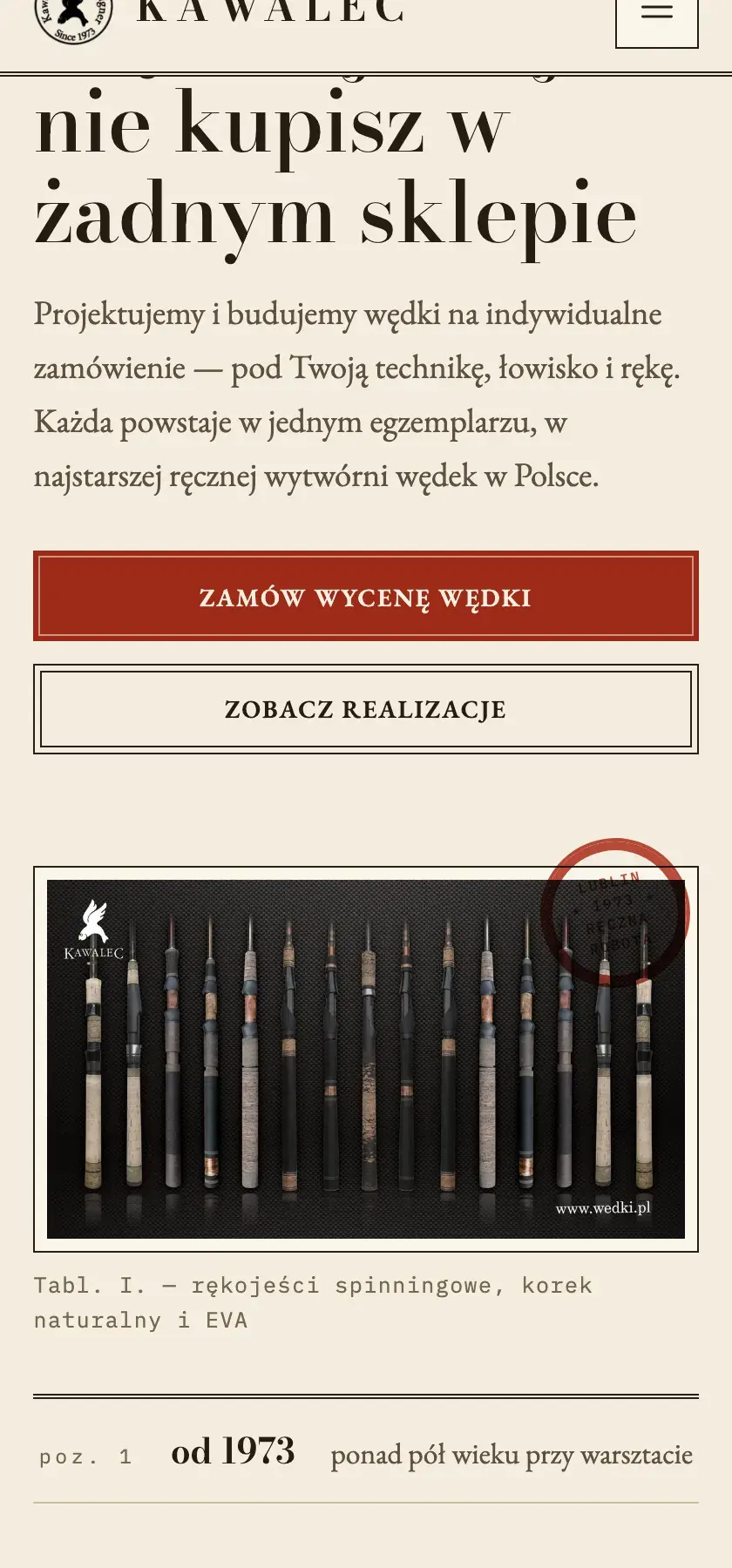 Wersja mobilna — układ zaprojektowany od ekranu telefonu.