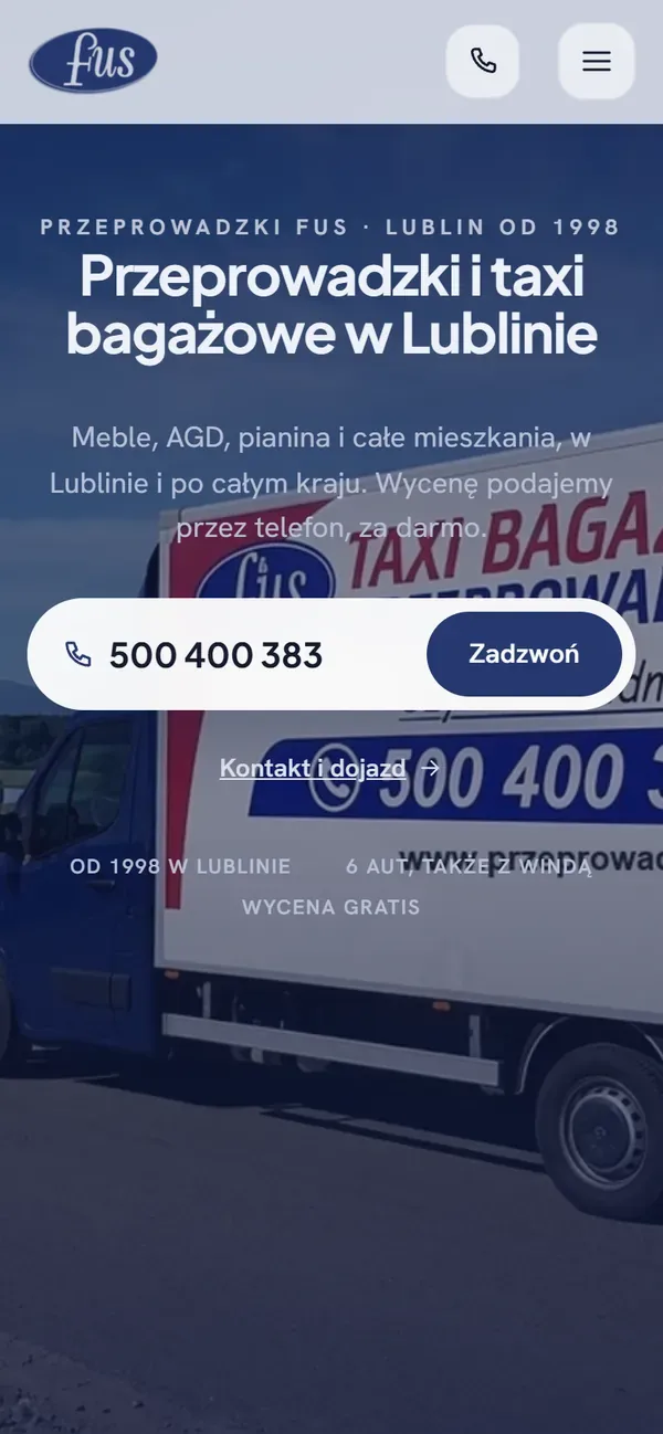 Telefon: numer i przycisk „Zadzwoń” na pierwszym ekranie.