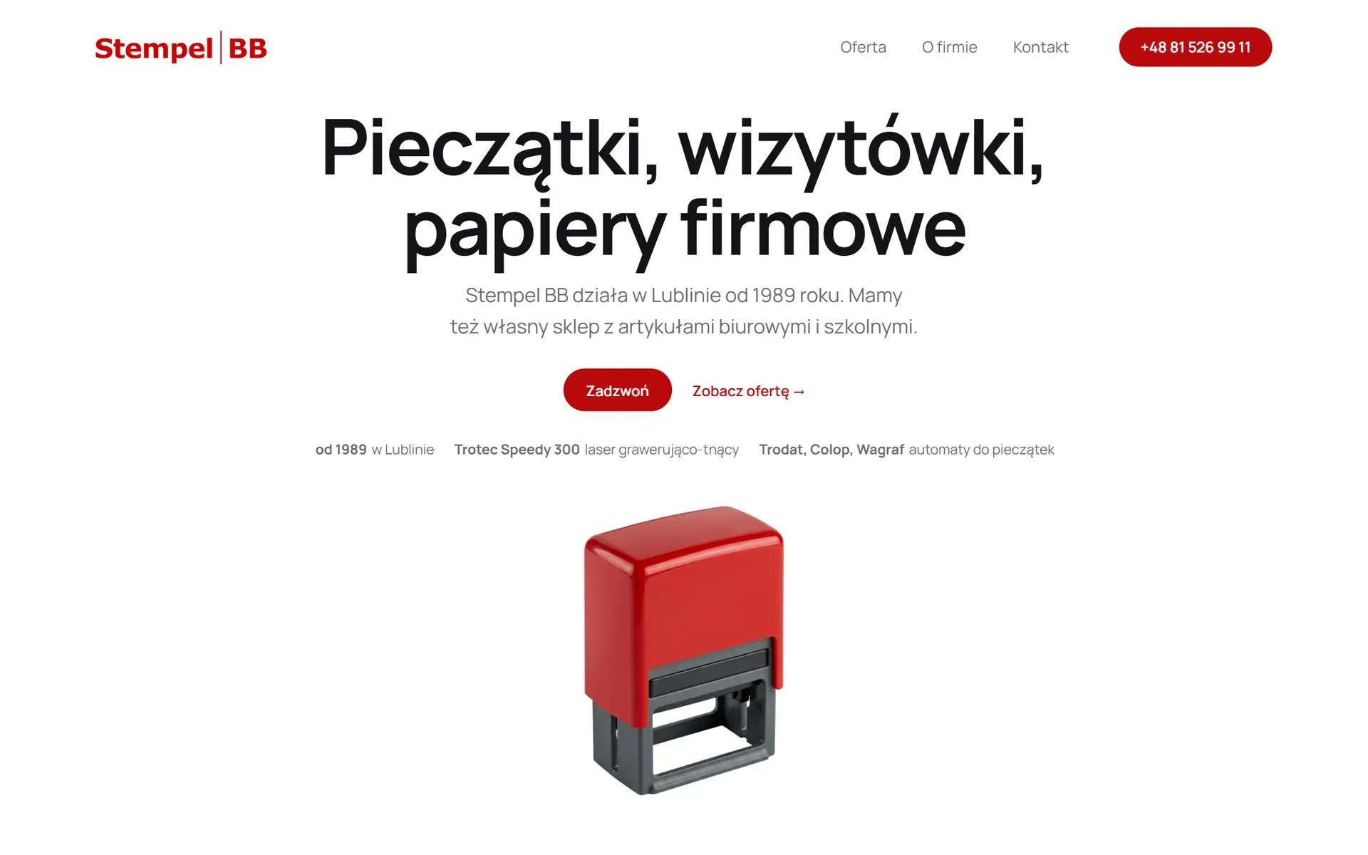 Otwórz stronę: Stempel BB